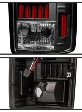 Xtune C Shape LED Tail Lights With Black Lens Chevrolet | GMC 2000-2006                                     - ALT-ON-CD00-G2-LED-BK - Image 4