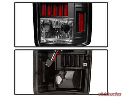 Xtune C Shape LED Tail Lights With Black Lens Chevrolet | GMC 2000-2006 - ALT-ON-CD00-G2-LED-BK