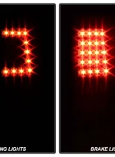Xtune C Shape LED Tail Lights With Black Lens Chevrolet | GMC 2000-2006                                     - ALT-ON-CD00-G2-LED-BK - Image 6
