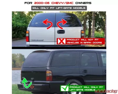 Xtune C Shape LED Tail Lights With Black Lens Chevrolet | GMC 2000-2006 - ALT-ON-CD00-G2-LED-BK