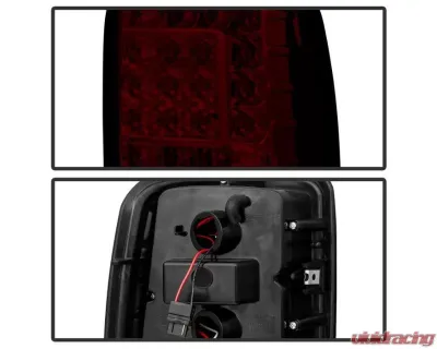 Xtune C Shape LED Tail Lights With Red Smoke Lens Chevrolet | GMC 2000-2006 - ALT-ON-CD00-G2-LED-RS