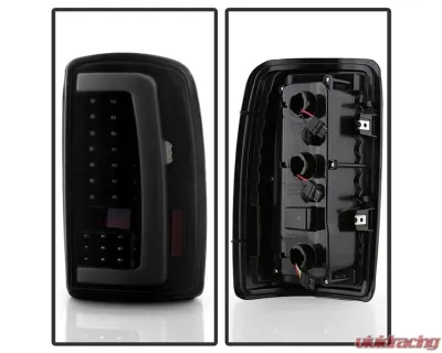 Xtune Light Bar C Shape Style LED Tail Lights With Black Smoke Lens Chevrolet | GMC 2000-2006 - ALT-ON-CD00-LBLED-BSM