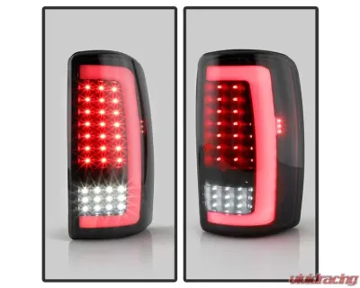 Xtune Light Bar C Shape Style LED Tail Lights With Black Smoke Lens Chevrolet | GMC 2000-2006 - ALT-ON-CD00-LBLED-BSM