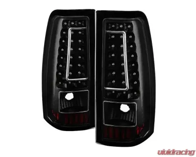 Xtune C-Shape LED Tail Lights With Black Lens Chevrolet Silverado 2003-2007 - ALT-ON-CS03-G2-LED-BK