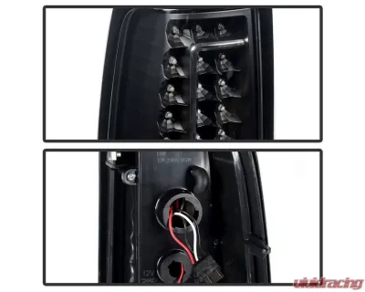 Xtune C-Shape LED Tail Lights With Black Lens Chevrolet Silverado 2003-2007 - ALT-ON-CS03-G2-LED-BK