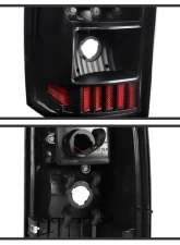 Xtune C-Shape LED Tail Lights With Black Lens Chevrolet Silverado 2003-2007                                     - ALT-ON-CS03-G2-LED-BK - Image 4