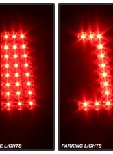 Xtune C-Shape LED Tail Lights With Black Lens Chevrolet Silverado 2003-2007                                     - ALT-ON-CS03-G2-LED-BK - Image 6