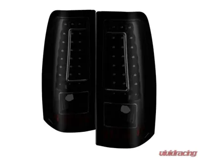 Xtune C-Shape LED Tail Lights With Black Smoke Lens Chevrolet Silverado 2003-2007 - ALT-ON-CS03-G2-LED-BSM