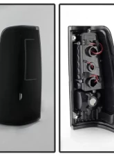 Xtune C-Shape LED Tail Lights With Black Smoke Lens Chevrolet Silverado 2003-2007                                     - ALT-ON-CS03-G2-LED-BSM - Image 2