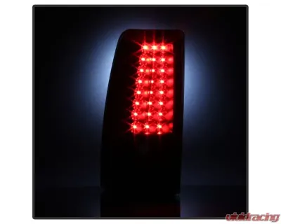Xtune C-Shape LED Tail Lights With Black Smoke Lens Chevrolet Silverado 2003-2007 - ALT-ON-CS03-G2-LED-BSM