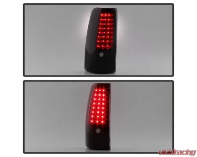 Xtune C-Shape LED Tail Lights With Black Smoke Lens Chevrolet Silverado 2003-2007 - ALT-ON-CS03-G2-LED-BSM