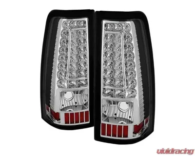 Xtune C-Shape LED Tail Lights With Chrome Lens Chevrolet Silverado 2003-2007 - ALT-ON-CS03-G2-LED-C