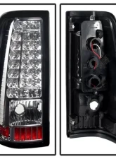 Xtune C-Shape LED Tail Lights With Chrome Lens Chevrolet Silverado 2003-2007                                     - ALT-ON-CS03-G2-LED-C - Image 2