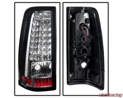 Xtune C-Shape LED Tail Lights With Chrome Lens Chevrolet Silverado 2003-2007 - ALT-ON-CS03-G2-LED-C