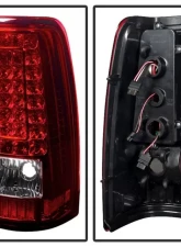 Xtune C-Shape LED Tail Lights With Red Clear Lens Chevrolet Silverado 2003-2007                                     - ALT-ON-CS03-G2-LED-RC - Image 2