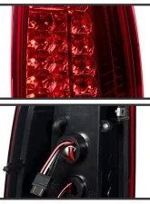 Xtune C-Shape LED Tail Lights With Red Clear Lens Chevrolet Silverado 2003-2007                                     - ALT-ON-CS03-G2-LED-RC - Image 3