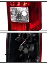 Xtune C-Shape LED Tail Lights With Red Clear Lens Chevrolet Silverado 2003-2007                                     - ALT-ON-CS03-G2-LED-RC - Image 4