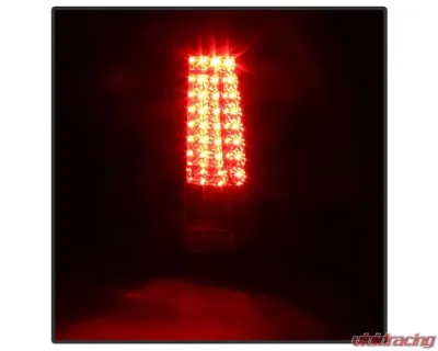 Xtune C-Shape LED Tail Lights With Red Clear Lens Chevrolet Silverado 2003-2007 - ALT-ON-CS03-G2-LED-RC