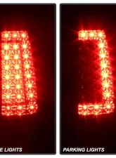 Xtune C-Shape LED Tail Lights With Red Clear Lens Chevrolet Silverado 2003-2007                                     - ALT-ON-CS03-G2-LED-RC - Image 6