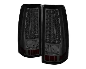 Xtune C-Shape LED Tail Lights With Smoke Lens Chevrolet Silverado 2003-2007