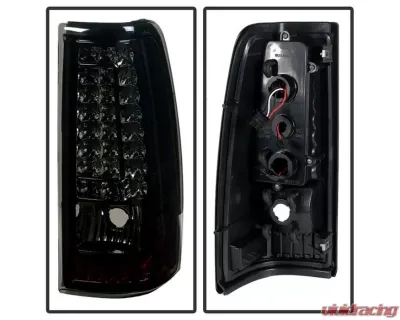 Xtune C-Shape LED Tail Lights With Smoke Lens Chevrolet Silverado 2003-2007 - ALT-ON-CS03-G2-LED-SM