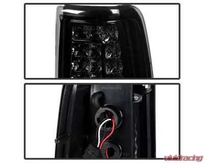 Xtune C-Shape LED Tail Lights With Smoke Lens Chevrolet Silverado 2003-2007 - ALT-ON-CS03-G2-LED-SM