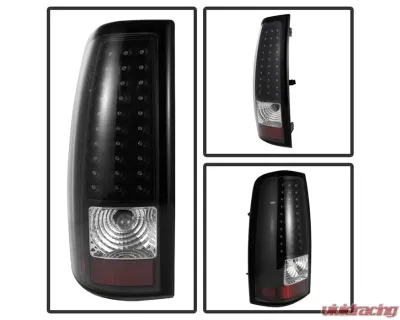 Xtune LED Tail Lights With Black Lens Chevrolet Silverado 2003-2007 - ALT-ON-CS03-LED-BK