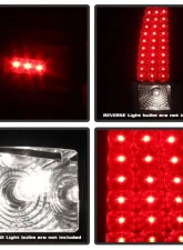 Xtune LED Tail Lights With Black Lens Chevrolet Silverado 2003-2007                                     - ALT-ON-CS03-LED-BK - Image 5