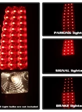 Xtune LED Tail Lights With Black Lens Chevrolet Silverado 2003-2007                                     - ALT-ON-CS03-LED-BK - Image 6