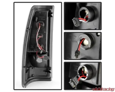 Xtune LED Tail Lights With Black Smoke Lens Chevrolet Silverado 2003-2007 - ALT-ON-CS03-LED-BSM