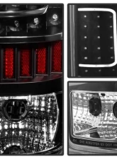 Xtune LED Tail Lights With Black Lens Chevrolet Silverado | GMC Sierra 2007-2014                                     - ALT-ON-CS07-LED-BK - Image 2