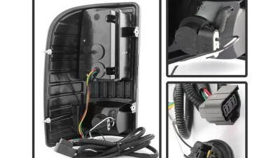 Xtune LED Tail Lights With Black Lens Chevrolet Silverado | GMC Sierra 2007-2014                                     - ALT-ON-CS07-LED-BK - Image 3