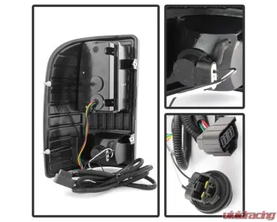 Xtune LED Tail Lights With Black Lens Chevrolet Silverado | GMC Sierra 2007-2014 - ALT-ON-CS07-LED-BK