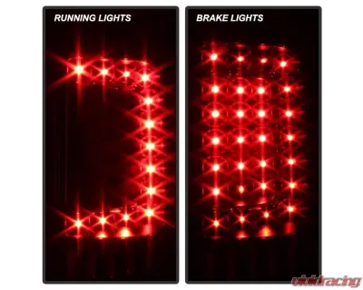 Xtune LED Tail Lights With Black Lens Chevrolet Silverado | GMC Sierra 2007-2014 - ALT-ON-CS07-LED-BK