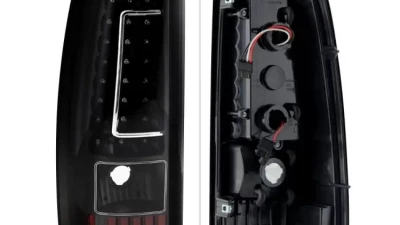 Xtune Version 2 LED Tail Lights With Black Lens Chevrolet Silverado | GMC Sierra 1999-2007                                     - ALT-ON-CS99-G2-LED-BK - Image 2