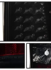 Xtune LED Tail Lights With Black Smoke Lens Chevrolet Silverado | GMC Sierra 1999-2007                                     - ALT-ON-CS99-LED-BSM - Image 2