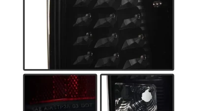 Xtune LED Tail Lights With Black Smoke Lens Chevrolet Silverado | GMC Sierra 1999-2007                                     - ALT-ON-CS99-LED-BSM - Image 2