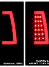 Xtune Version 3 Light Bar LED Tail Lights With Black Lens Chevrolet Silverado | GMC Sierra 1999-2007                                     - ALT-ON-CS99V3-LBLED-BK - Image 10