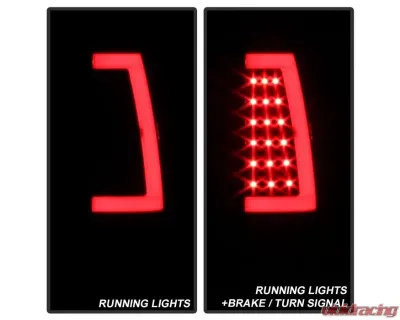 Xtune Version 3 Light Bar LED Tail Lights With Black Lens Chevrolet Silverado | GMC Sierra 1999-2007 - ALT-ON-CS99V3-LBLED-BK