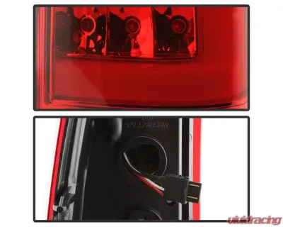 Xtune Version 3 Light Bar LED Tail Lights With Red Clear Lens Chevrolet Silverado | GMC Sierra 1999-2007 - ALT-ON-CS99V3-LBLED-RC