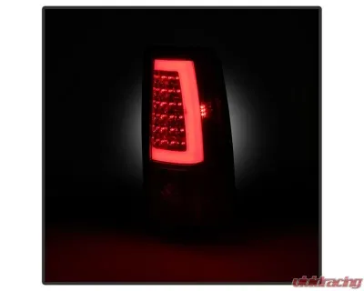 Xtune Version 3 Light Bar LED Tail Lights With Red Clear Lens Chevrolet Silverado | GMC Sierra 1999-2007 - ALT-ON-CS99V3-LBLED-RC