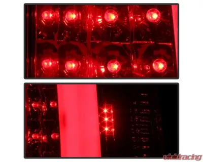Xtune Version 3 Light Bar LED Tail Lights With Red Clear Lens Chevrolet Silverado | GMC Sierra 1999-2007 - ALT-ON-CS99V3-LBLED-RC