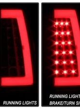 Xtune Version 3 Light Bar LED Tail Lights With Red Clear Lens Chevrolet Silverado | GMC Sierra 1999-2007                                     - ALT-ON-CS99V3-LBLED-RC - Image 10