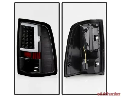 Xtune LED Tail Lights With Black Lens Ram 1500 | 2500 | 3500 2013-2018 - ALT-ON-DRAM13V2-LBLED-BK