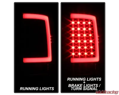 Xtune LED Tail Lights With Black Lens Ram 1500 | 2500 | 3500 2013-2018 - ALT-ON-DRAM13V2-LBLED-BK