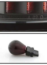 Xtune Euro Style Tail Lights With Black Lens Dodge Ram 1500 | 2500 | 3500 1994-2001                                     - ALT-ON-DRAM94-BK - Image 6