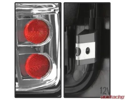 Xtune Euro Style Tail Lights With Chrome Lens Dodge Ram 1500 | 2500 | 3500 1994-2001 - ALT-ON-DRAM94-C