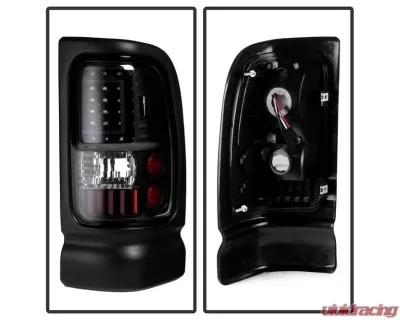 Xtune C-Shape LED Tail Lights With Black Lens Dodge Ram 1500 | 2500 | 3500 1994-2002 - ALT-ON-DRAM94-G2-LED-BK