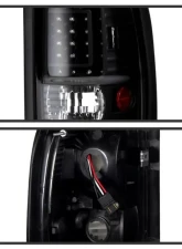 Xtune C-Shape LED Tail Lights With Black Lens Dodge Ram 1500 | 2500 | 3500 1994-2002                                     - ALT-ON-DRAM94-G2-LED-BK - Image 3