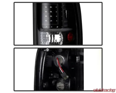 Xtune C-Shape LED Tail Lights With Black Lens Dodge Ram 1500 | 2500 | 3500 1994-2002 - ALT-ON-DRAM94-G2-LED-BK
